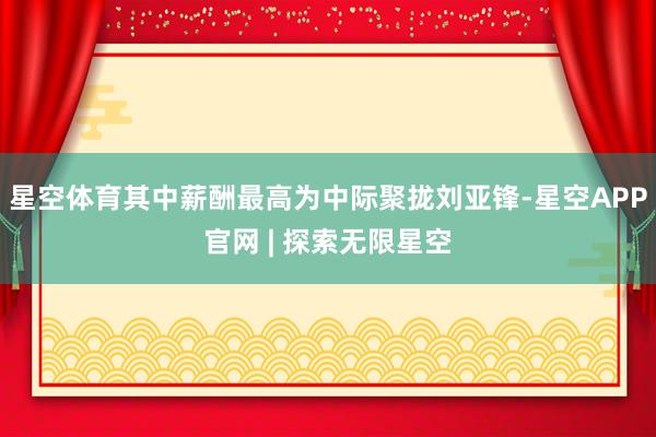 星空体育其中薪酬最高为中际聚拢刘亚锋-星空APP官网 | 探索无限星空