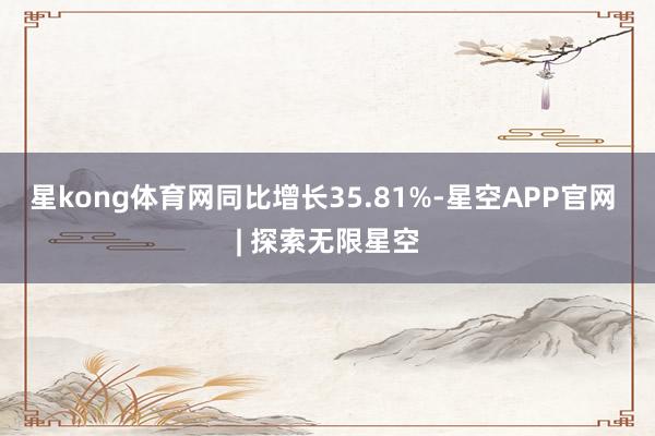 星kong体育网同比增长35.81%-星空APP官网 | 探索无限星空