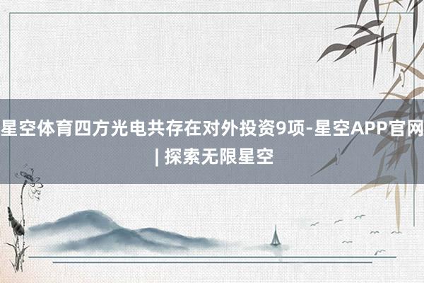 星空体育四方光电共存在对外投资9项-星空APP官网 | 探索无限星空
