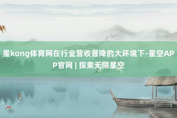 星kong体育网在行业营收普降的大环境下-星空APP官网 | 探索无限星空
